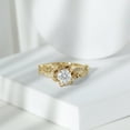 thumbnail image 6 of Rosec Jewels Nature Inspired Floral Engagement Ring with Moissanite (D-VS1 Quality), 10K Yellow Gold, US 9.00, 6 of 9