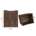 thumbnail image 2 of 5.3 Gallon Rustic Wood Trash Can Wastebasket with Handles, Brown, 2 of 8