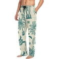 thumbnail image 4 of Men's Pajama Pants with Pockets Sleepwear Lounge Pants Stretch Casual Palm Tree Pineapple Turtle, 4 of 6