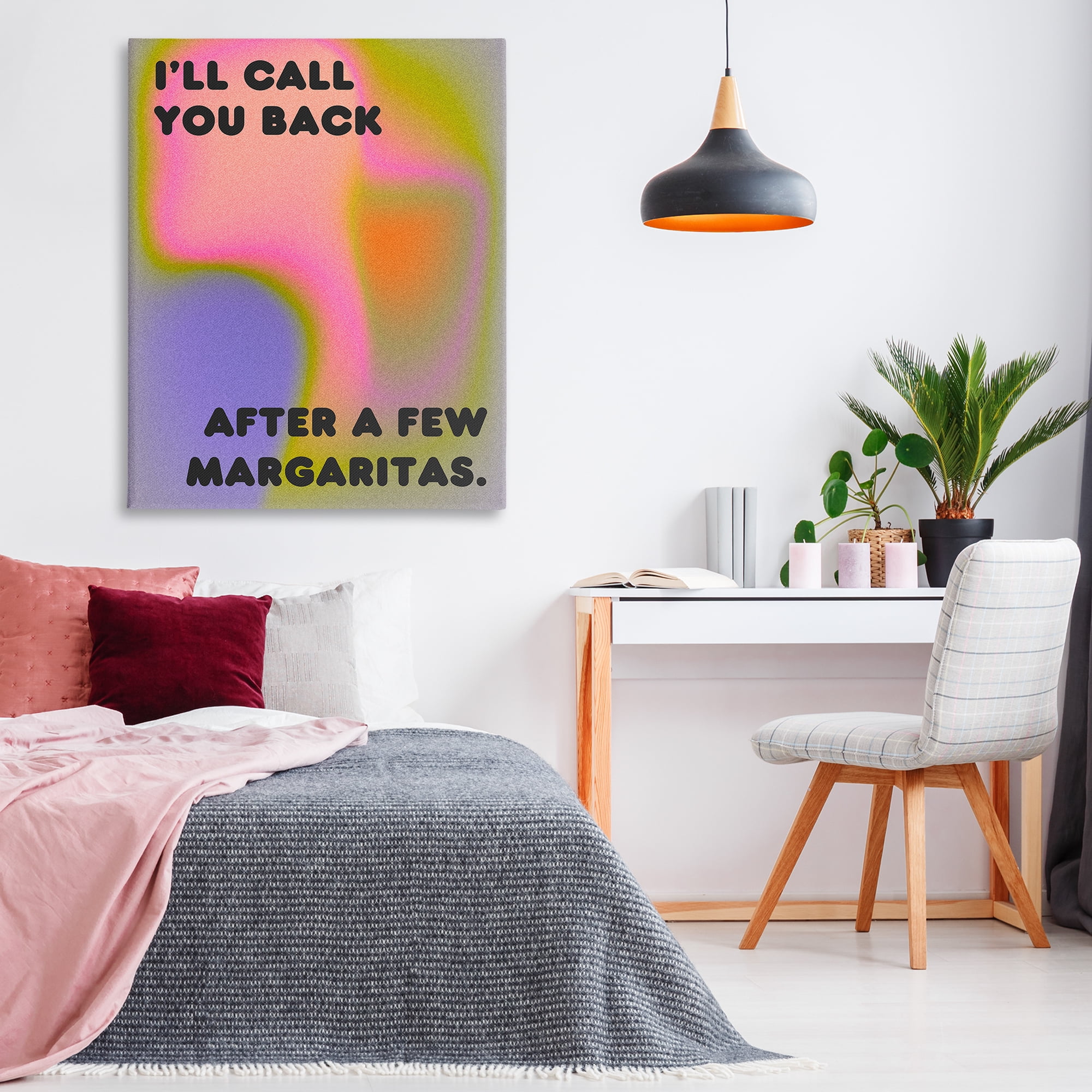 Stupell Industries Call You Back Phrase Text & Numbers Painting Wrapped Canvas Art Print Wall Art, 36 x 48