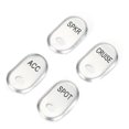 thumbnail image 3 of 4pcs For Harley Touring Electra Glide Chrome Brushed Rocker Panel Switch Cover Buttons Cap Kit ' 96-'13 Flhtcu '11-'13 Fltru, 3 of 4