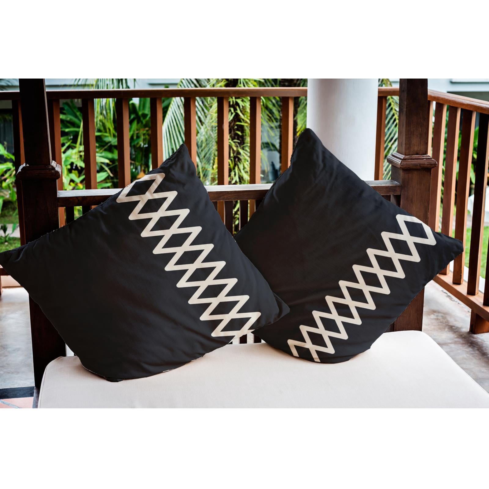E by Design Zipper Stripe Nautical Indoor/Outdoor Throw Pillow