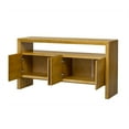 thumbnail image 4 of Euroco 60" Sideboard Buffet Cabinet with Storage, Solid Wood Coffee Bar Station Table with 4 Doors and Open Shelf for Living Room,Hallway,Natural, 4 of 7