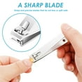 thumbnail image 4 of 12 Pcs Large Stainless Steel Toenails Clippers with Straight Edge Ergonomic Nail Cutter Portable Nail Clipper for Men Women Thick Toenails Silver, 4 of 11