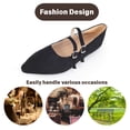 thumbnail image 3 of BERANMEY Women’s Mary Jane Ballet Flats Full-Back Slip-On with Double Adjustable T-Strap Cushioned Insole & Arch Support Non-Slip Rubber Sole Comfortable Work & Dress Flats for Women, 3 of 8