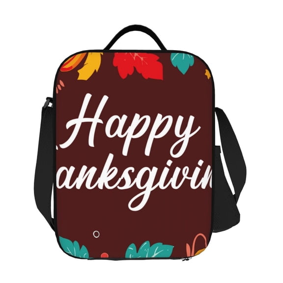Ratiio Happy Thanksgiving Print Lunch Box - Reusable Lunch Bag Men Adult Women- Insulated LunchBox