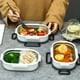 thumbnail image 2 of Double Tier Fiambreras de 600/1200ml con aislamiento separado, contenedor de alimentos para el hogar, cocina, nevera de acero inoxidable, 2 of 5