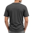 thumbnail image 5 of Mfakffe Mens T-shirt Casual Henley Neck Comfy Fitness Outdoor Sport Shirt Breathable Short Sleeve Versatile Solid Color Top, 5 of 5