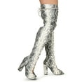thumbnail image 2 of Pazzle Peep Toe Corset Lace Up Over The Knee Chunky Heel Boot 20429, 2 of 3