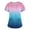 Hot Pink#7112, variant on S-5XL Tie-Dye Gradient Scrubs Top for Women Plus Size Scrubs Shirt V Neck Short Sleeve Nurse Working Uniforms with Pocket