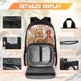 thumbnail image 2 of Yspwyqan Backpack Set for Kids, Flower Capybara Family Girls Backpack Lunchbox Set with Water Bottle Bag, 17 Inch Double Zipper Large Capacity Bookbag for High School Hiking, 2 of 7