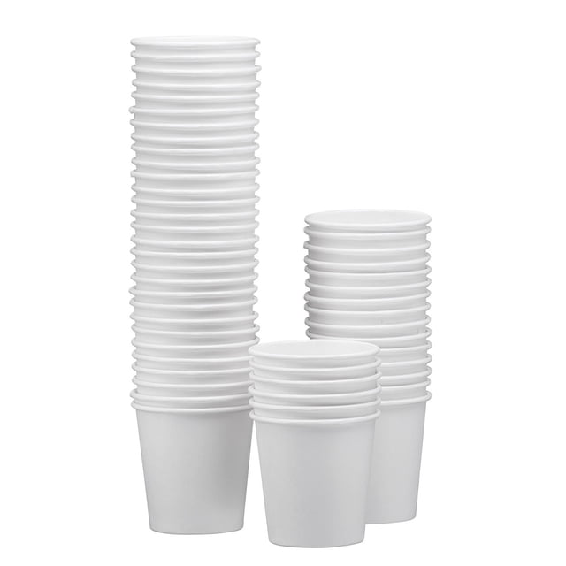 Vasos de Papel Desechables NYHI Paquete de 200 unidades 180mL Blanco