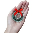 thumbnail image 2 of 20PCS Mini Christmas Wreaths Artificial Christmas Wreath Miniature Frost Sisal Christmas Tree Wreaths for Christmas Tree Hanging Arts and Crafts Décor, 2 of 5