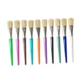 thumbnail image 3 of Juego de 10 pinceles de colores, suministros de pinceles para pintar, pinceles de cerdas para adultos, niños, dibujo, regalo para estudiantes, 3 of 8