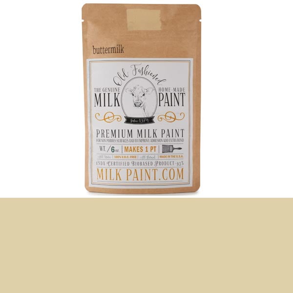 Old Fashioned Milk Paint Color Buttermilk, Pint Packaged as Powder