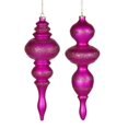 thumbnail image 1 of Vickerman 14" Cerise Matte/Glitter Finial Christmas Ornament 2 per Box, 1 of 1