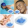 thumbnail image 1 of HALJEN Christmas Tree Noise Swimming Soundproof Earplugs Rafting Diving Learn Noise Silicone Earplugs(Blue), 1 of 3