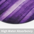 thumbnail image 5 of 4 Pcs Purple Shower Curtain Sets with Rugs, Neon Purple Bathroom Sets with Shower Curtain and Rugs and Accessories, Modern Dark Purple Stripe Bathroom Shower Curtain with Bath Mats, 5 of 7