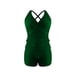 thumbnail image 5 of Conjunto de Bikini de Cintura Alta para las Mujeres de Corte Alto Correa sin Espalda Color Bloque Fuera Del Hombro Traje de Baño, 5 of 7