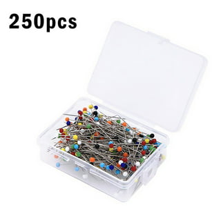 Casewin 250 PCS Sewing Pins for Fabric, Straight Pins with Colored Ball  Glass Heads Long 1.5inch, Quilting Pins for Dressmaker, Jewelry DIY