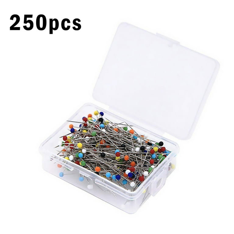 Chainplus 250 Pcs Sewing Pins for Fabric, Straight Pins with Colored Ball  Glass Heads 38mm, Quilting Pins for Dressmaker, Jewelry DIY Decoration,  Craft and Sewing Project 