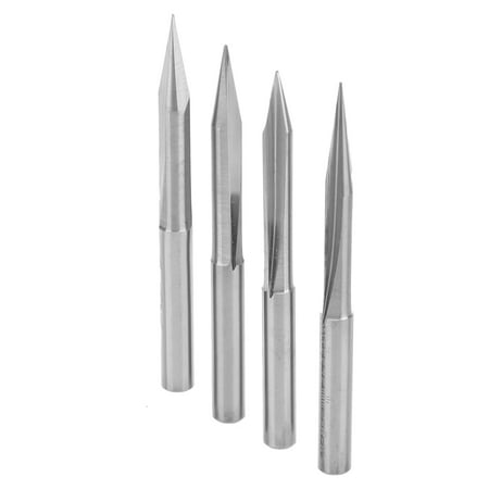 

4Pcs V-Shaped Carving Cutter Durable Tip Engraving Bit V-Shaped Engraving Bit For Engraving Tool