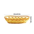thumbnail image 3 of Gnmfd Woven Fruit Snack Basket Plastic Popcorn Bread Basket Elevated Base Durable Storage For Kitchen Dining Living Room Decorative Home Toy Organizers And Storage Food Storage Containers With Lids, 3 of 6