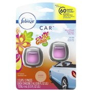 (2 pack) Febreze Car Air Freshener Vent Clips with Gain Scent, Island Fresh, 2
