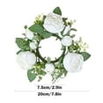 thumbnail image 3 of Wzzjkit Christmas Candle Rings Wreaths Small Christmas Kitchen Cabinet Wreaths Pillars Mini Candle Rings Table Centerpieces Hanging Garlands for Front Door Window Decor, 3 of 7