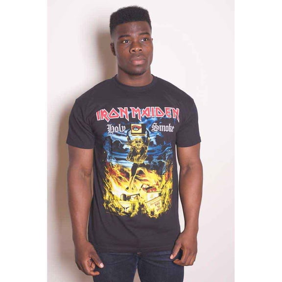 Iron Maiden Unisex T-Shirt Holy Smoke (Large)