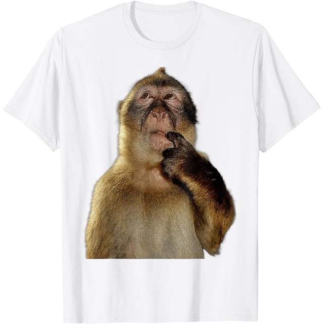 Thinking Monkey Funny Meme - Camiseta bonita