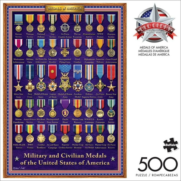 Buffalo Games - Old Glory - Medals of America - 500 Piece Jigsaw Puzzle