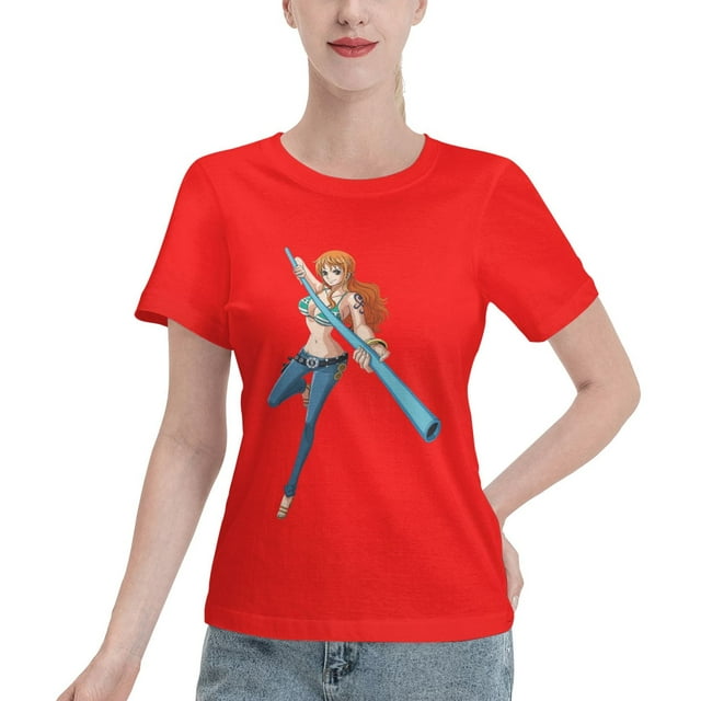 T-Shirt Basique à Manches Courtes pour Femme une Pièce Nami