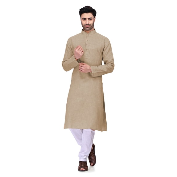 ELINA FASHION Men's Cotton Kurta Pajama Set Tunic Indian Traditional Wear