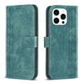 thumbnail image 6 of SaniMore Case for iPhone 14 Pro Max (6.7" 2022), PU Leather Wallet with Card Slots Cash Pocket Magnetic Closure Flip Kickstand Shockproof TPU Full Body Protective Business Shell, Green, 6 of 8