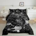 thumbnail image 2 of Erosebridal Psychedelic Constellations Bedding King Comforter Set,Galaxy Horoscope Comforters & Duvets,Starry Sky Comforter Sets King Size,Microfiber Universe Room Decoration,Reversible,3pcs, 2 of 8