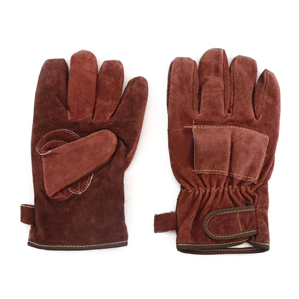 Insulated Cowhide Leather Welding Hot Work Gloves Medium Large 4 Pair 