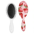 thumbnail image 2 of Strawberry Hair Brush, Cute Red Fruit Design Detangling Paddle Brush, Strawberry Lover Pattern, Sweet Berry Print, Soft Bristle Brush for All Hair Types, 2 of 8