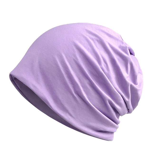 Violet Cotton Chemo Hat for Protection Comfortable to Wear Suitable for All Hair Types 6.5 Inches