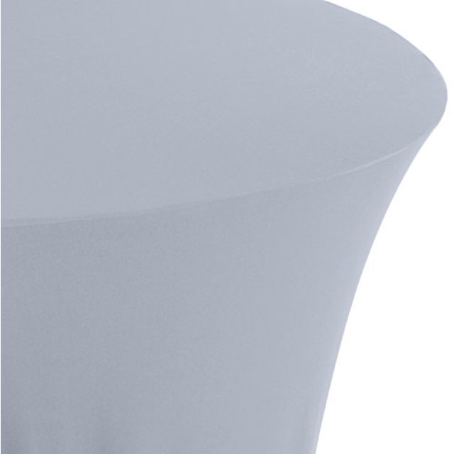 LA Linen TCSpandex36Rx30H_GrayLightX41 LA Linen Nappe Ronde en Spandex, 36 Pouces Ronde 30 Pouces de Haut, Gris Pâle