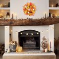 thumbnail image 4 of Maple Leaf Fall Wreath, Abs Maple Leaf Fall Wreath, Orange Autumn Maple Wreath with Thanksgiving Decor, Realistic Fall Design for Front Door & Wall Hanging, 4 of 9