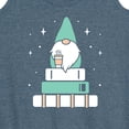 thumbnail image 3 of Instant Message - Gnome With Coffee And Books - Women's Racerback Tank Top, 3 of 6