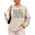 thumbnail image 4 of Bulldogs Camo Coquette Bow Sweatshirt for Women & Teens School Spirit Game Day Crewneck Sand Sweatshirt Large, 4 of 7