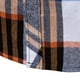 thumbnail image 3 of Blusa y camisa de manga larga con cuello vuelto para hombre, blusa informal a cuadros con botones y cuello vuelto, blusa de manga larga para hombre, 3 of 8