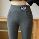 thumbnail image 2 of Gibobby Mallas Afelpadas Color Leggings invierno para mujer, informales, Color sólido, elásticos, cintura alta, térmicos, Capris, pantalones entrenamiento, pantalones estampados térmicos（Gris， XXL), 2 of 5