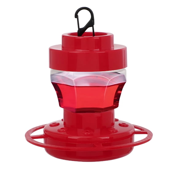 ACDANC Hummingbird Feeders for Outdoors Hanging,Plastic Hummingbird Nectar Feeder with 5 Feeding Ports,Bee Proof & Ant Moat,Wild Bird Feeder for Outside,Red