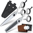 thumbnail image 1 of Juego de tijeras para cortar el cabello Fagaci Razor-Sharp con tijeras para adelgazar, 1 of 9