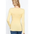 thumbnail image 2 of Simply Fashion Active Basic CrewNeck LongSleeve Slim Fit Cotton Tshirts,yellow,Xlarge, 2 of 2