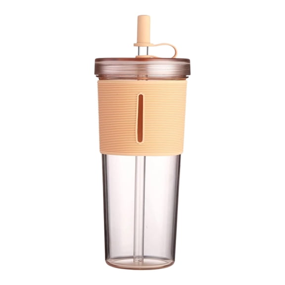 700ML Insulated Travel Tumbler Reusable Clear Acrylic Cup With Lid Straw Double Wall Leakproof Durable Lightweight