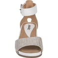 thumbnail image 3 of Women's Earth Hera Ankle Strap Sandal Silver Snake Print Suede 9 M, 3 of 6